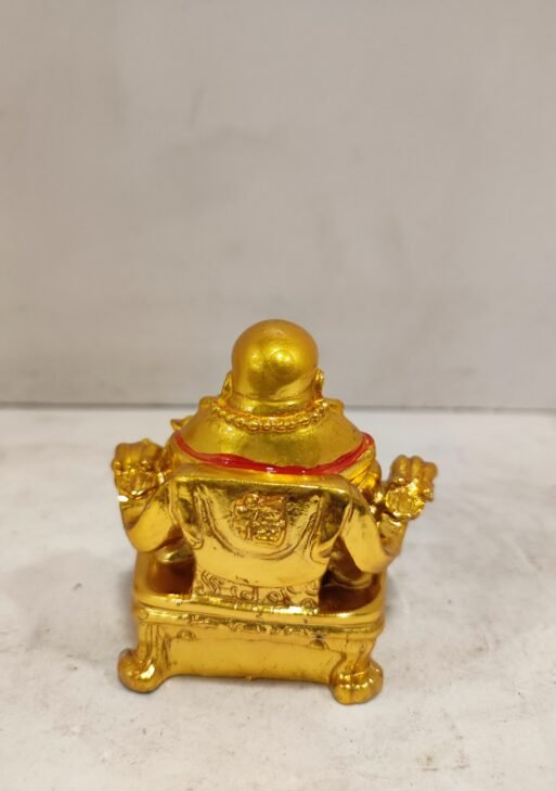 fengshui golden laughing buddha in chair