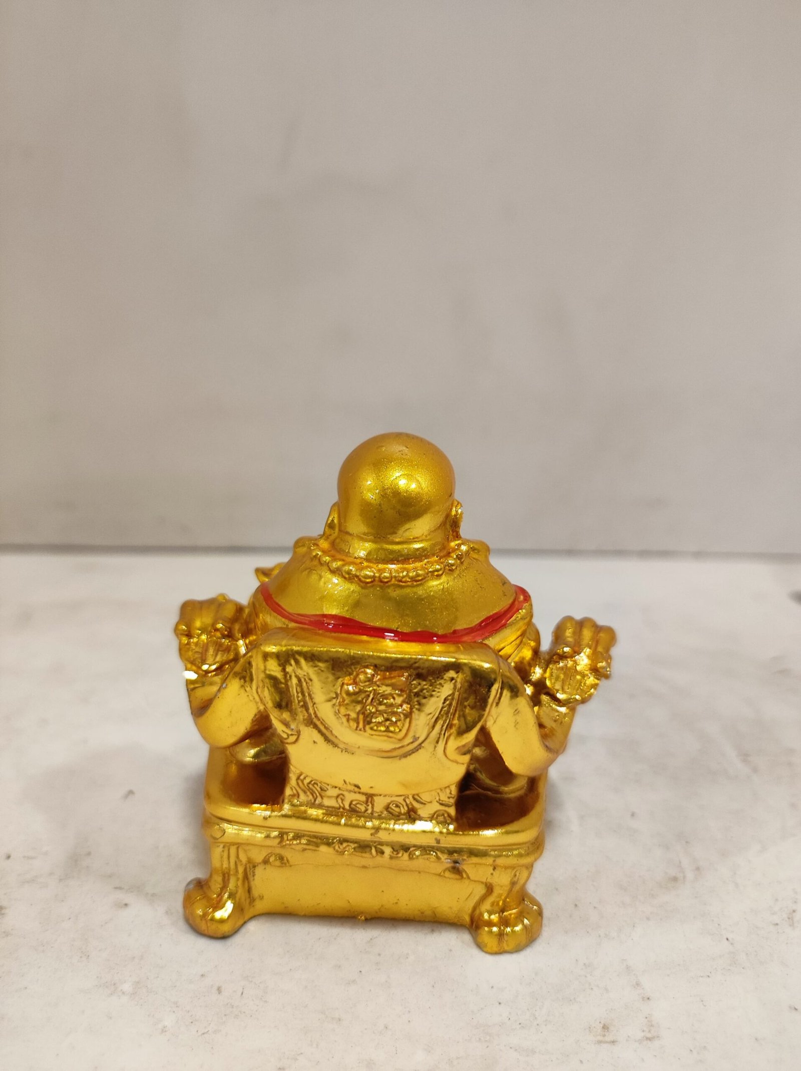 fengshui golden laughing buddha in chair - Image 1