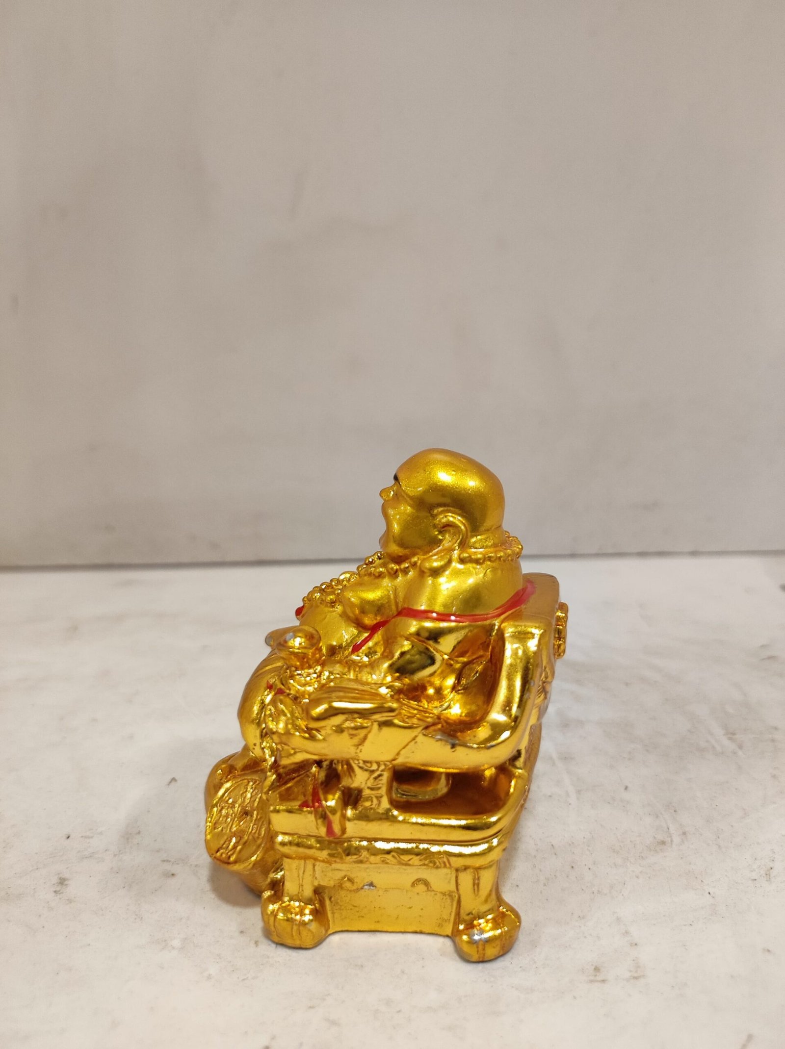 fengshui golden laughing buddha in chair - Image 2