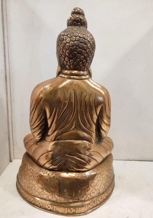 Black metal Buddha statue Big