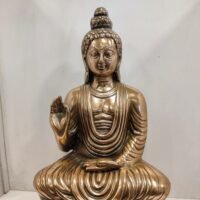 Black metal Buddha statue Big