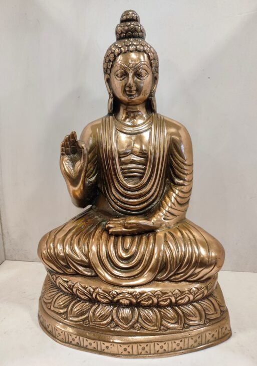 Black metal Buddha statue Big