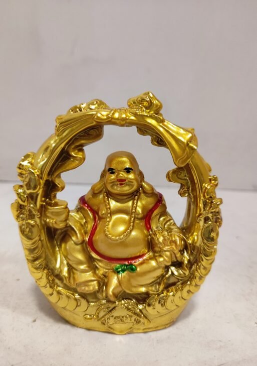 Feng-shui Golden Laughing Buddha/Happy man statue for wealth
