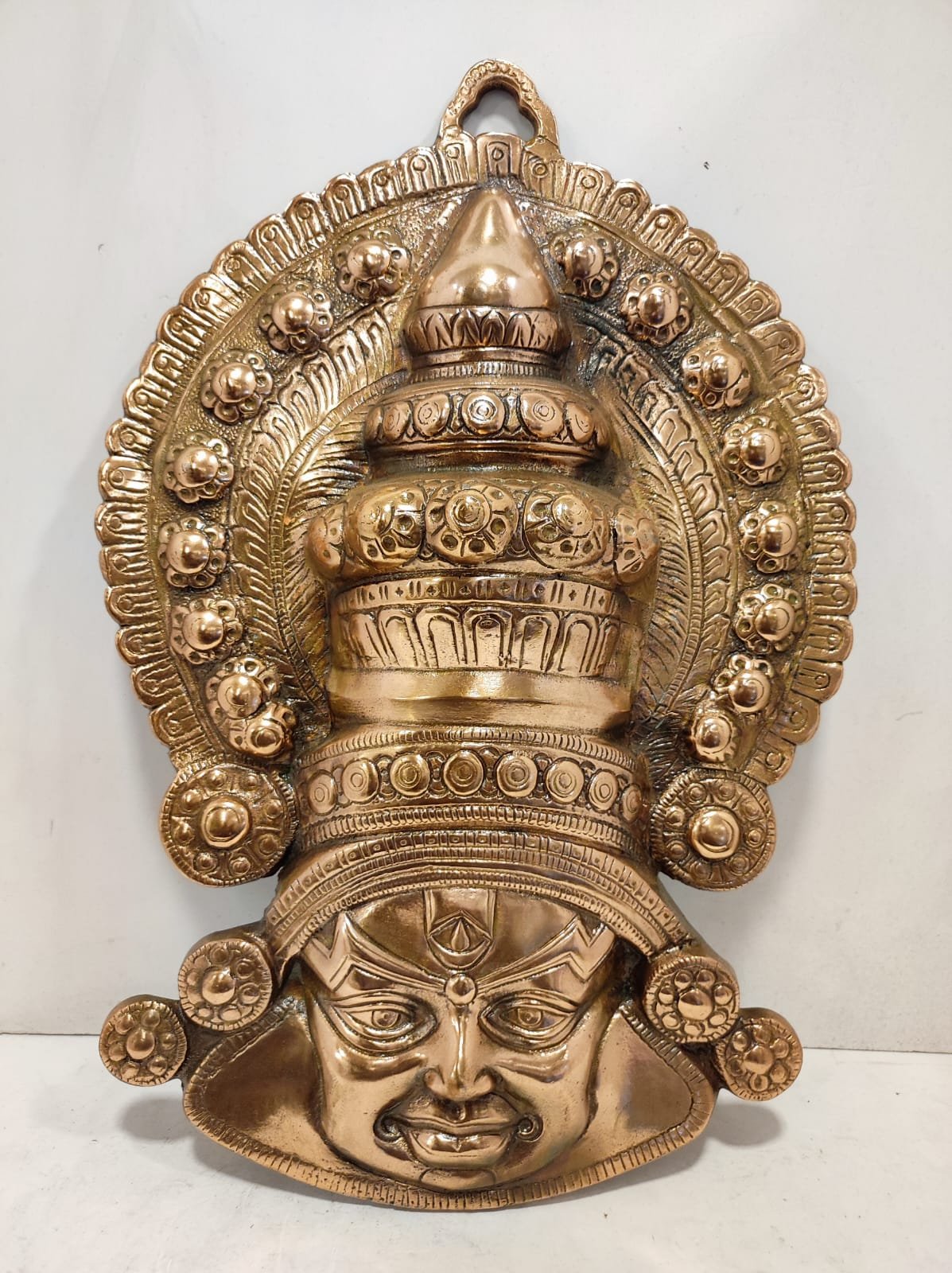 Black metal Kathakali head for Home decor/ Hanging embossed frame/ Kathakali embossed type