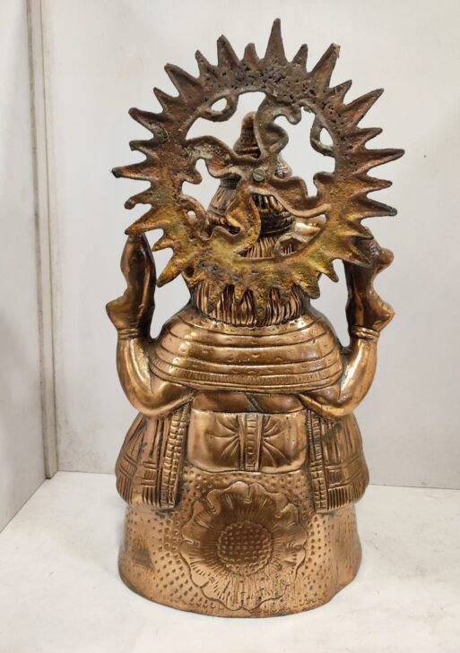 Ganesha idol black metal/ Metal Ganesha statue 42 cm