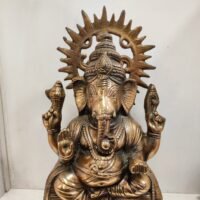 Ganesha idol black metal/  Metal Ganesha statue 42 cm