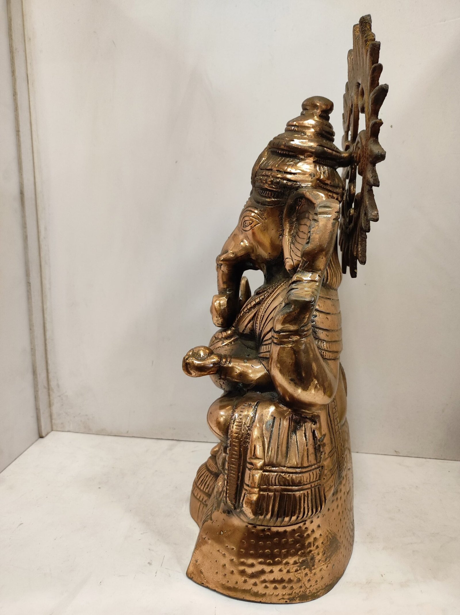 Ganesha idol black metal/ Metal Ganesha statue 42 cm - Image 2