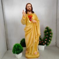 Christ fibre statue Golden 48 cm