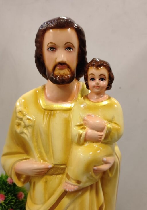 St.Joseph idol/ Joseph Fibre statue Golden 48 cm