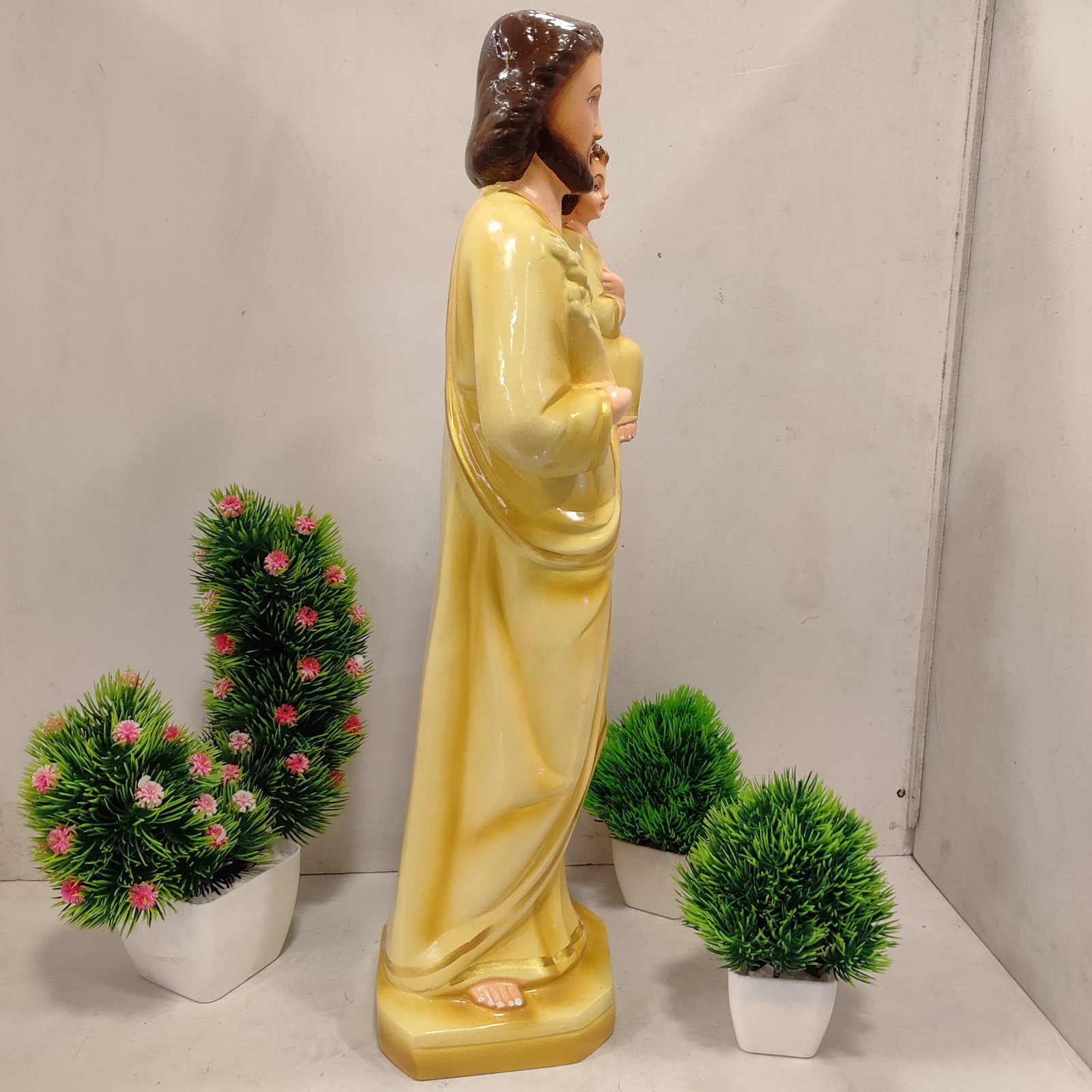 St.Joseph idol/ Joseph Fibre statue Golden 48 cm - Image 3