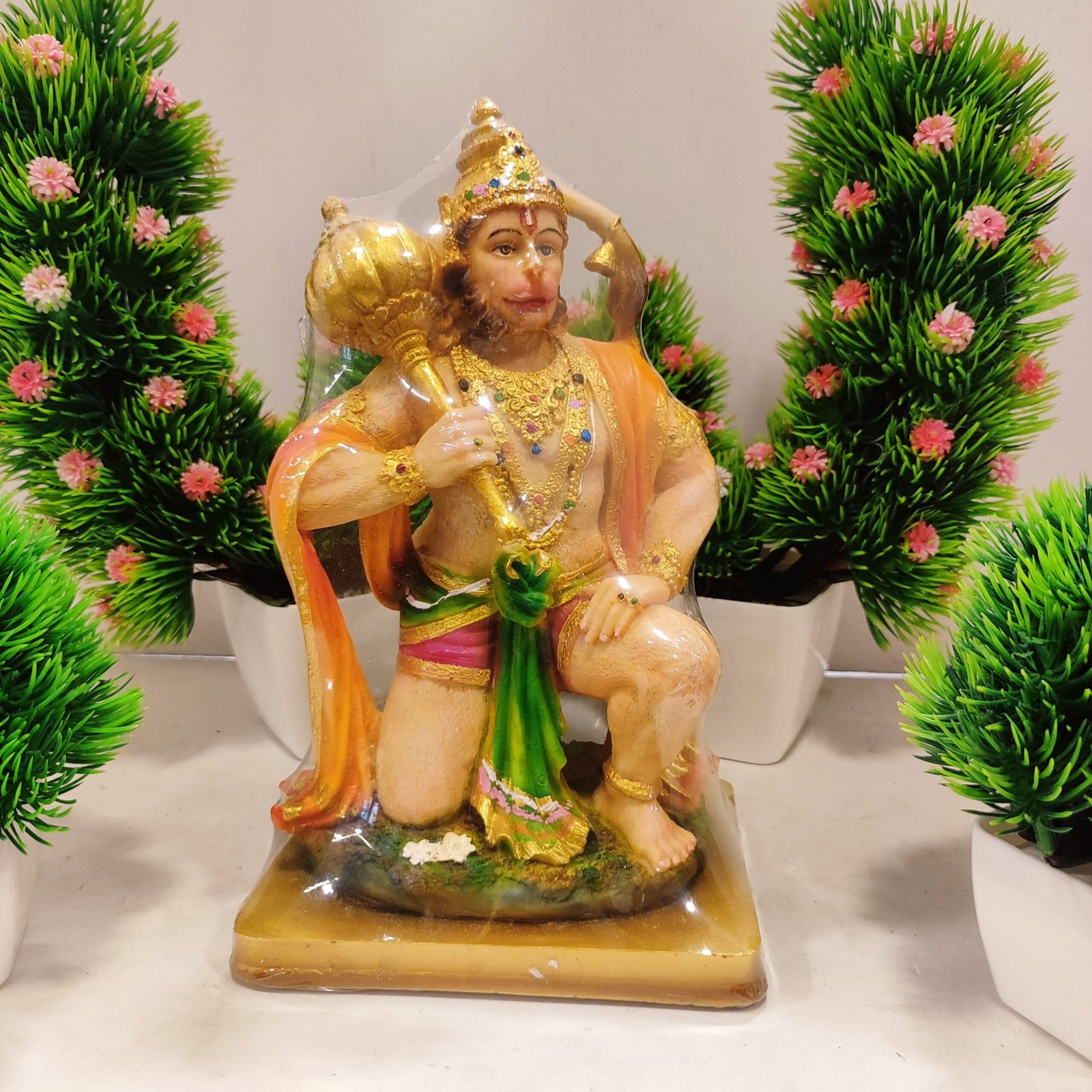 Anjaneya idol/ Hanuman statue Multicolour 21 cm
