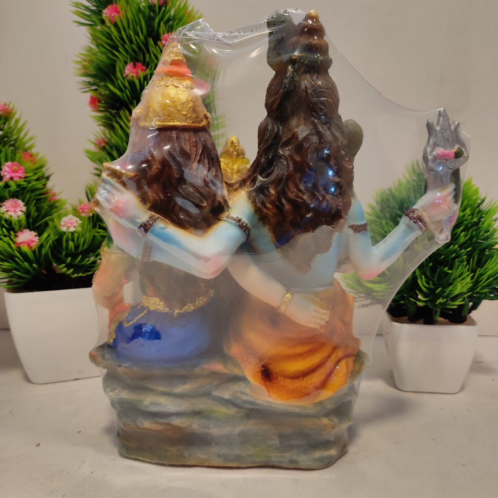 Shiv parivar idol/ Shiva family statue 19 cm - Image 1