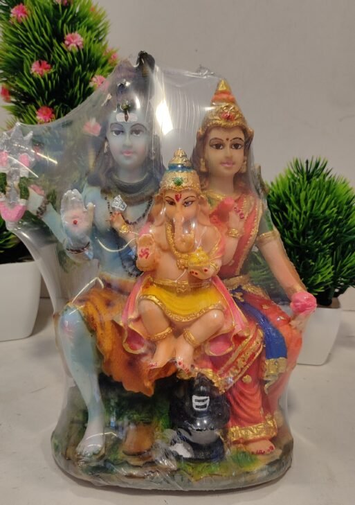Shiv parivar idol/ Shiva family statue 19 cm