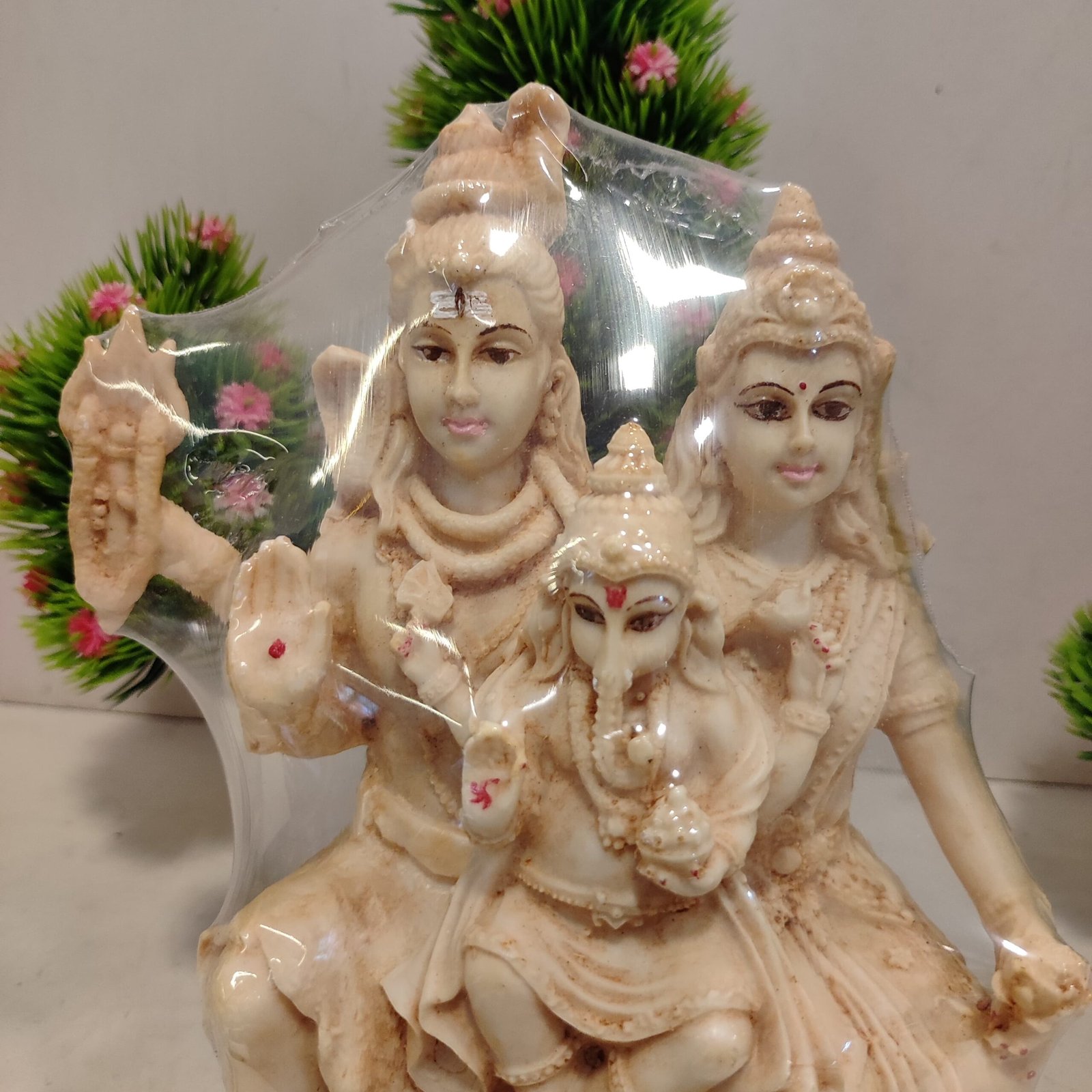 Shiv parivar idol/ Shiva family statue 19 cm - Image 3