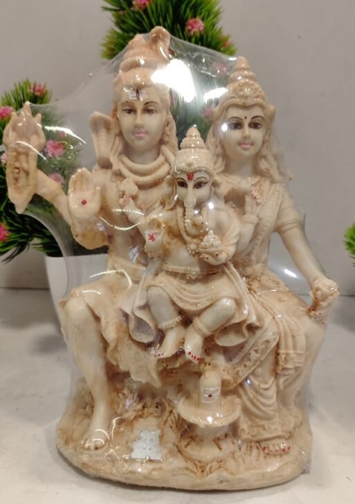 Shiv parivar idol/ Shiva family statue 19 cm