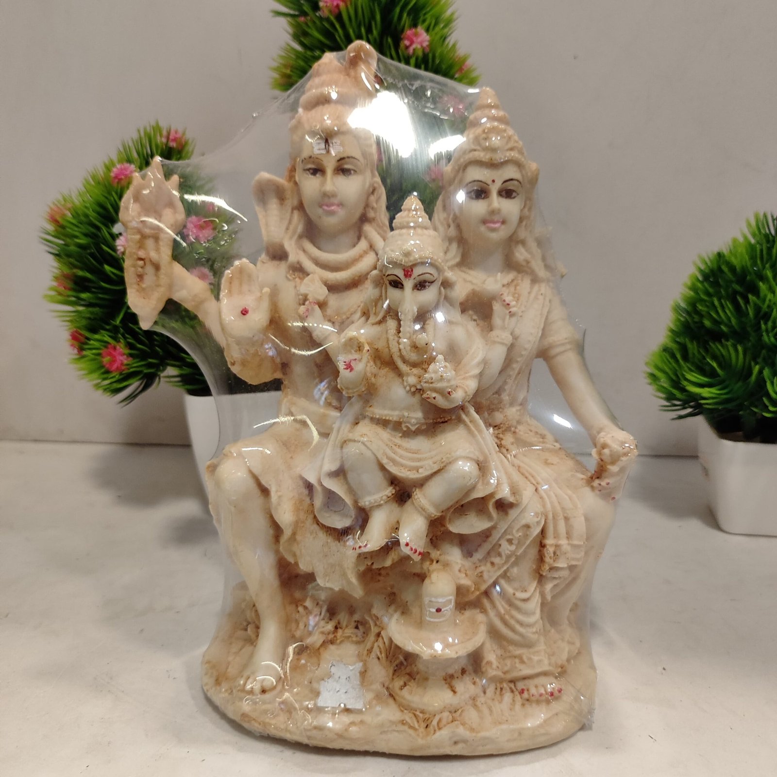 Shiv parivar idol/ Shiva family statue 19 cm