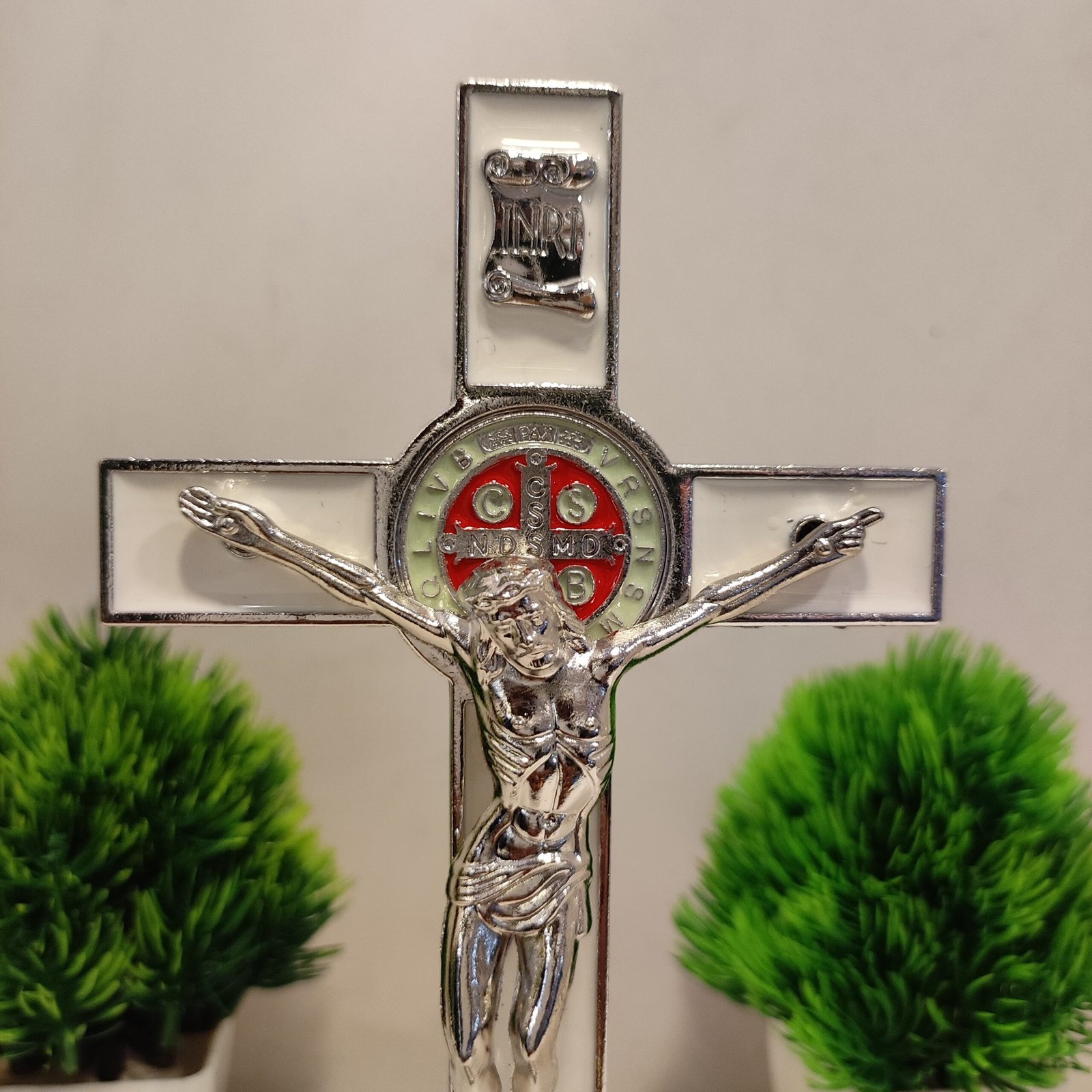 Holy cross Metal/ White Holy cross 21 cm - Image 1