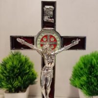 Holy cross Metal/ Red Holy cross 21 cm