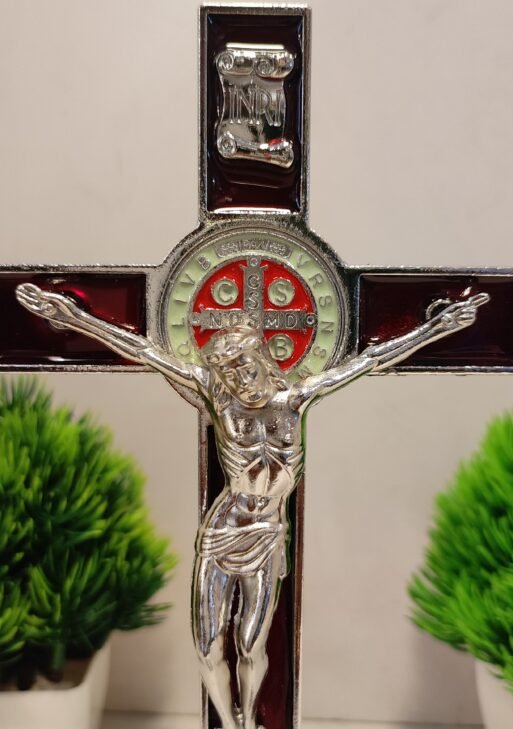 Holy cross Metal/ Red Holy cross 21 cm