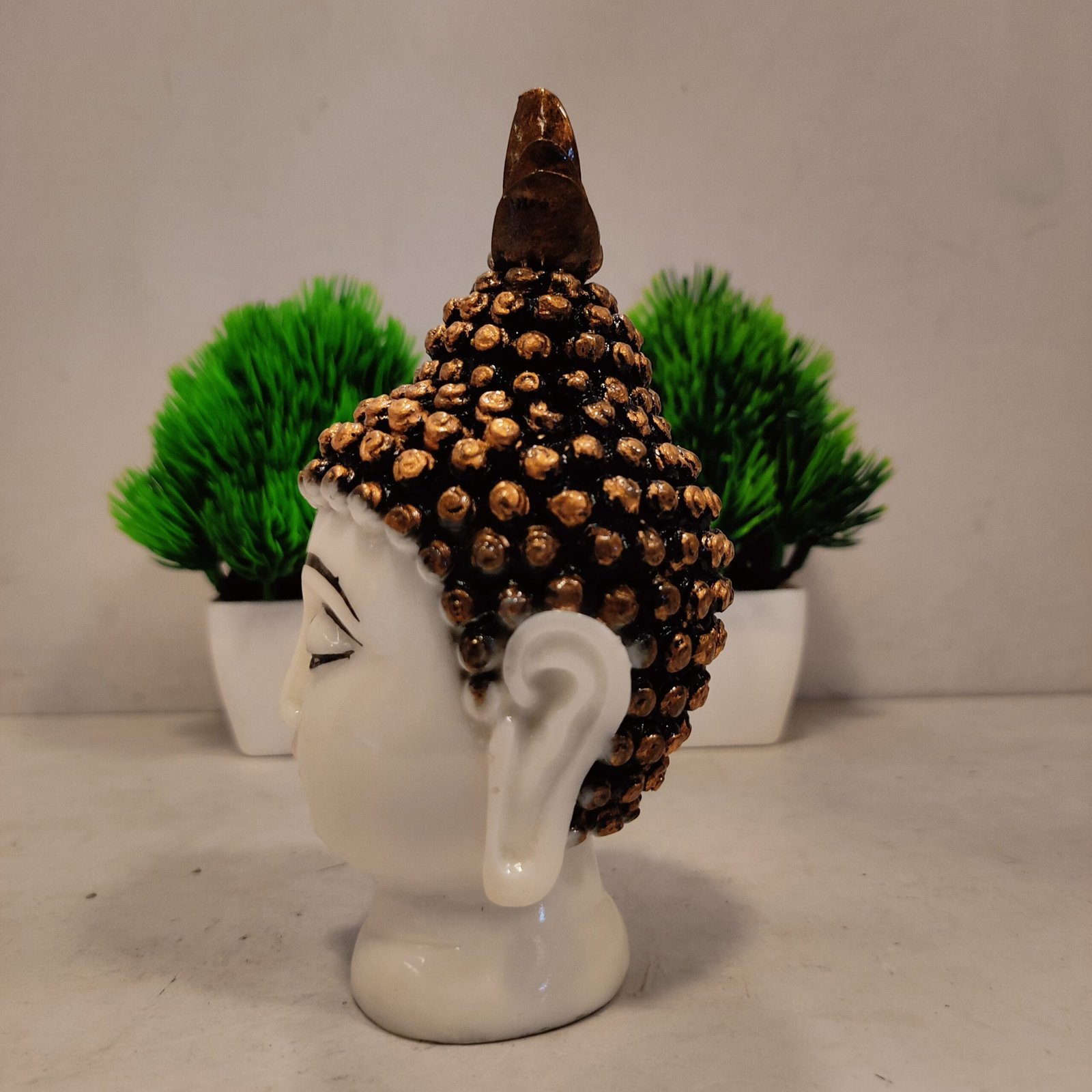 Buddha Face Marble/ White Buddha Face 13 cm - Image 2