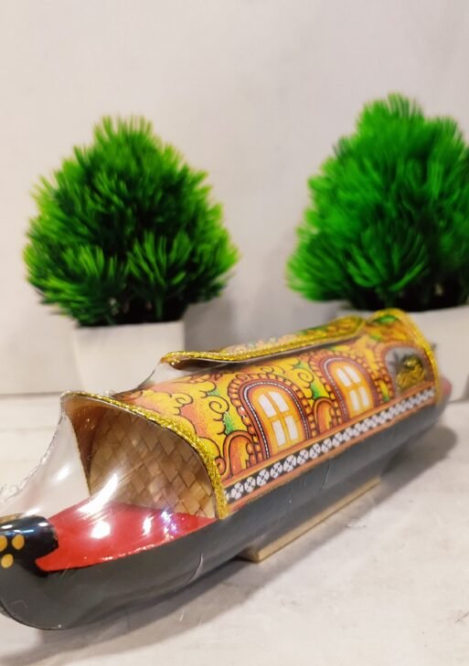 Vibrant Multicolor Wooden Boat Handicraft