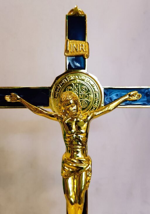 Majestic Blue and Gold Holy Cross