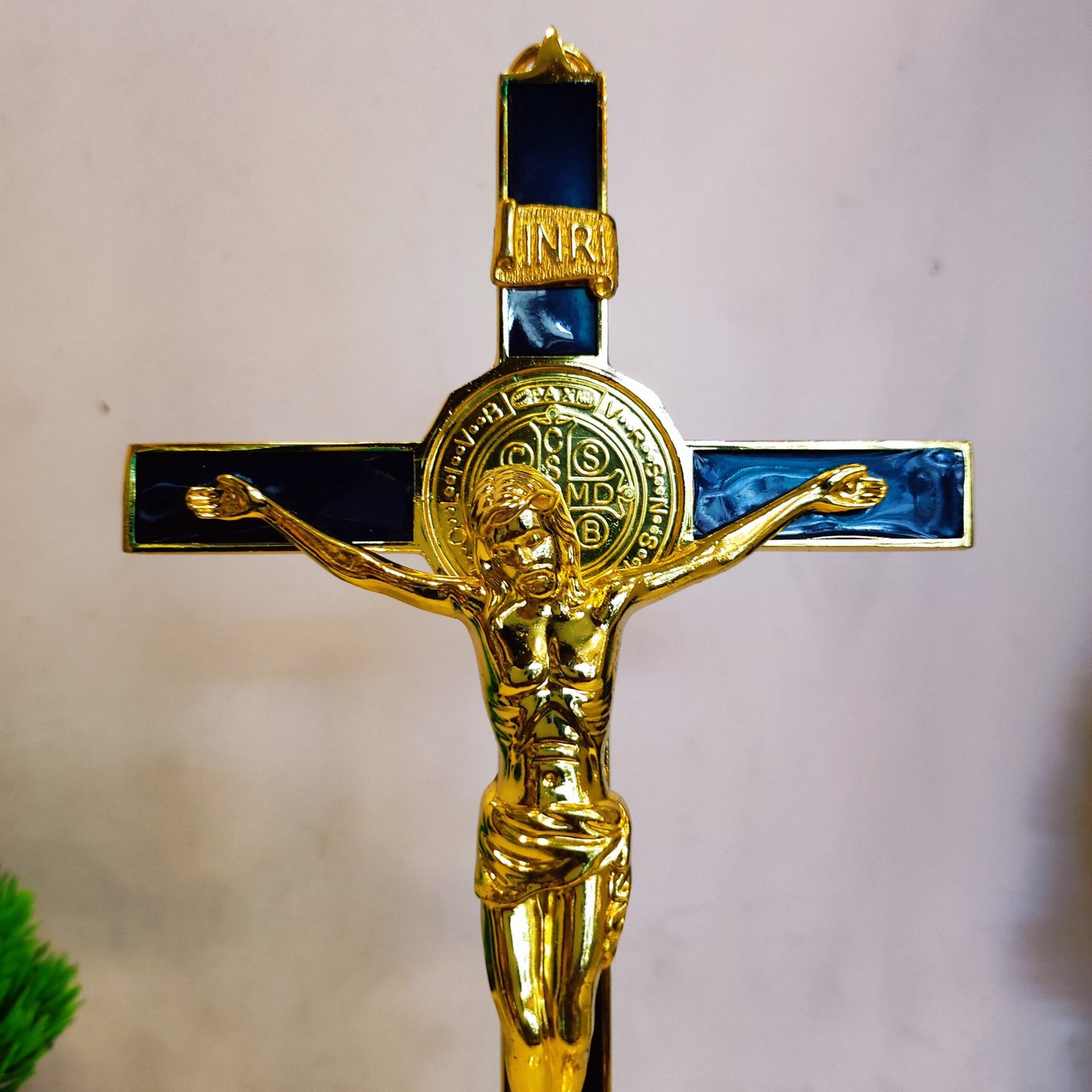 Majestic Blue and Gold Holy Cross - Image 1