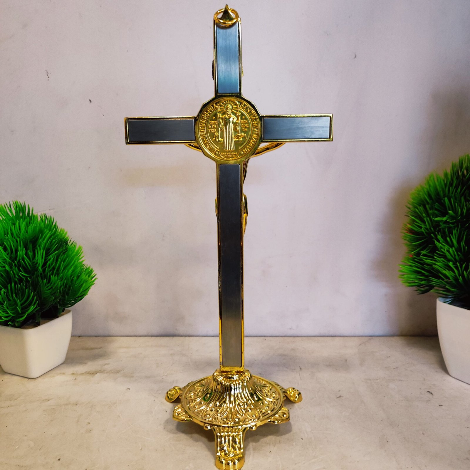 Majestic Blue and Gold Holy Cross - Image 2