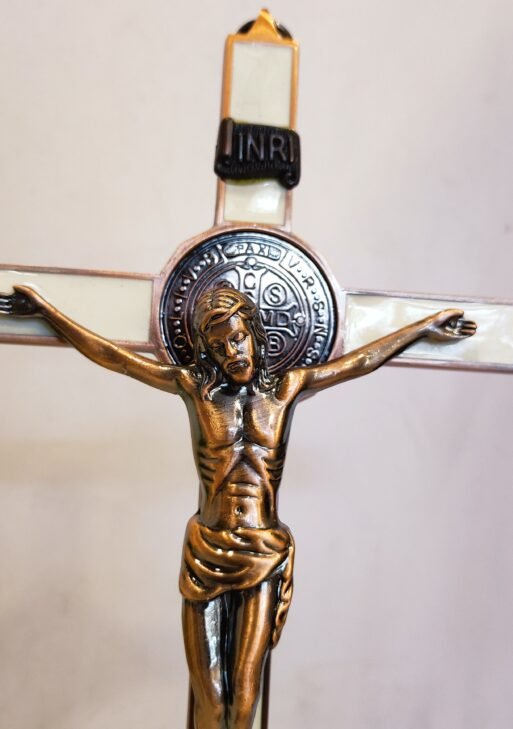 Holy cross Metal/ Bronze white Holy cross 26 cm