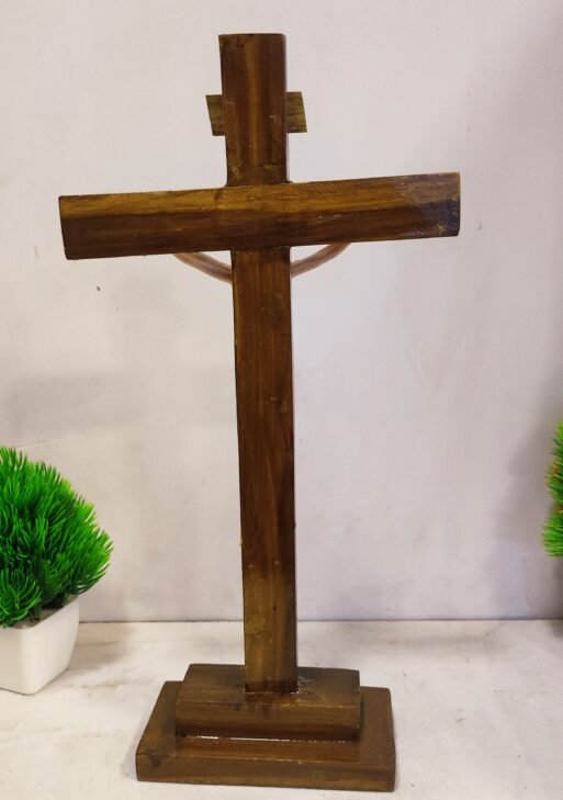 Holy cross wood/ Wooden Holy cross 32 cm