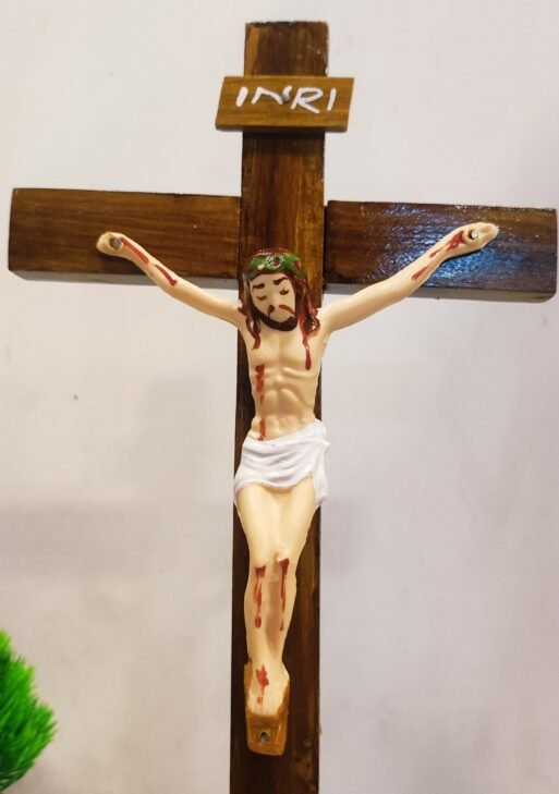 Holy cross wood/ Wooden Holy cross 32 cm