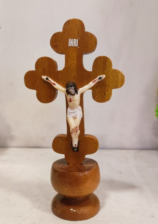 Holy cross wooden/Wooden Holy cross 18 cm