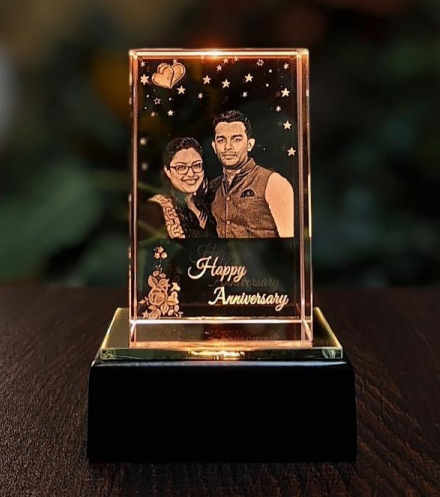 3D Crystal Cube FC02 - rotating model