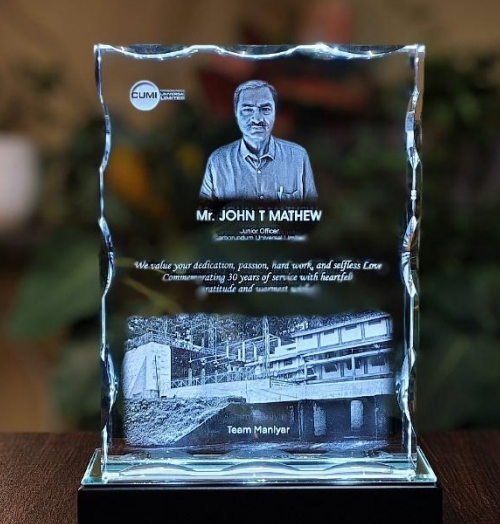 3D Crystal Plaque FC09