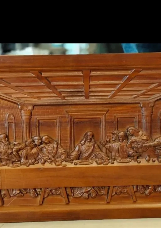 Wooden Last Supper/ Last supper wood carving 36 inches