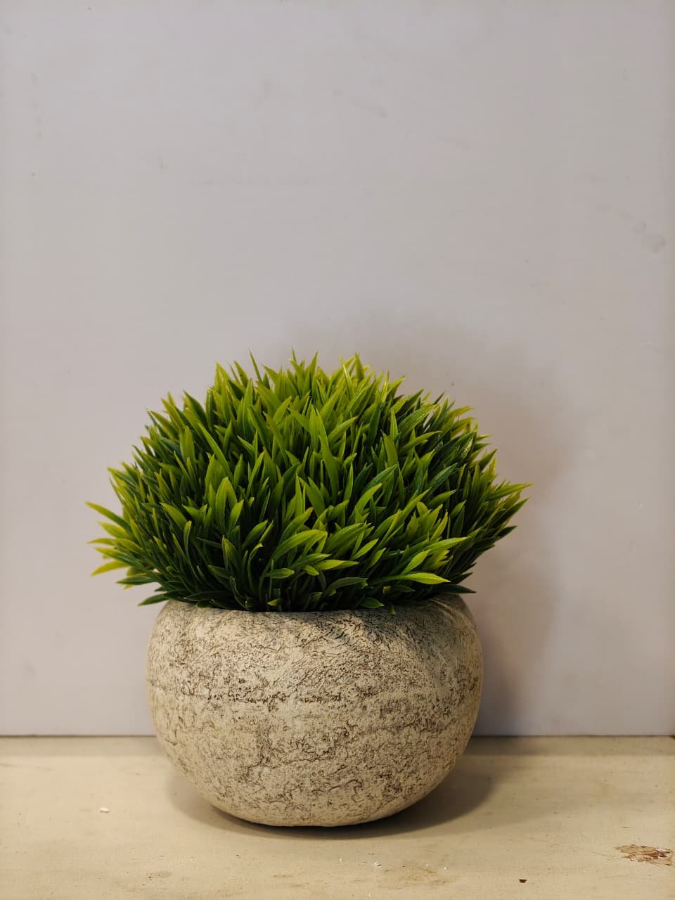 Grass plant/ green bushy plant decor for home 14 cm - Image 1