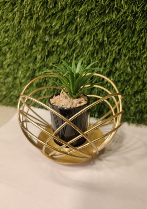 Golden Metal Decorative Pot