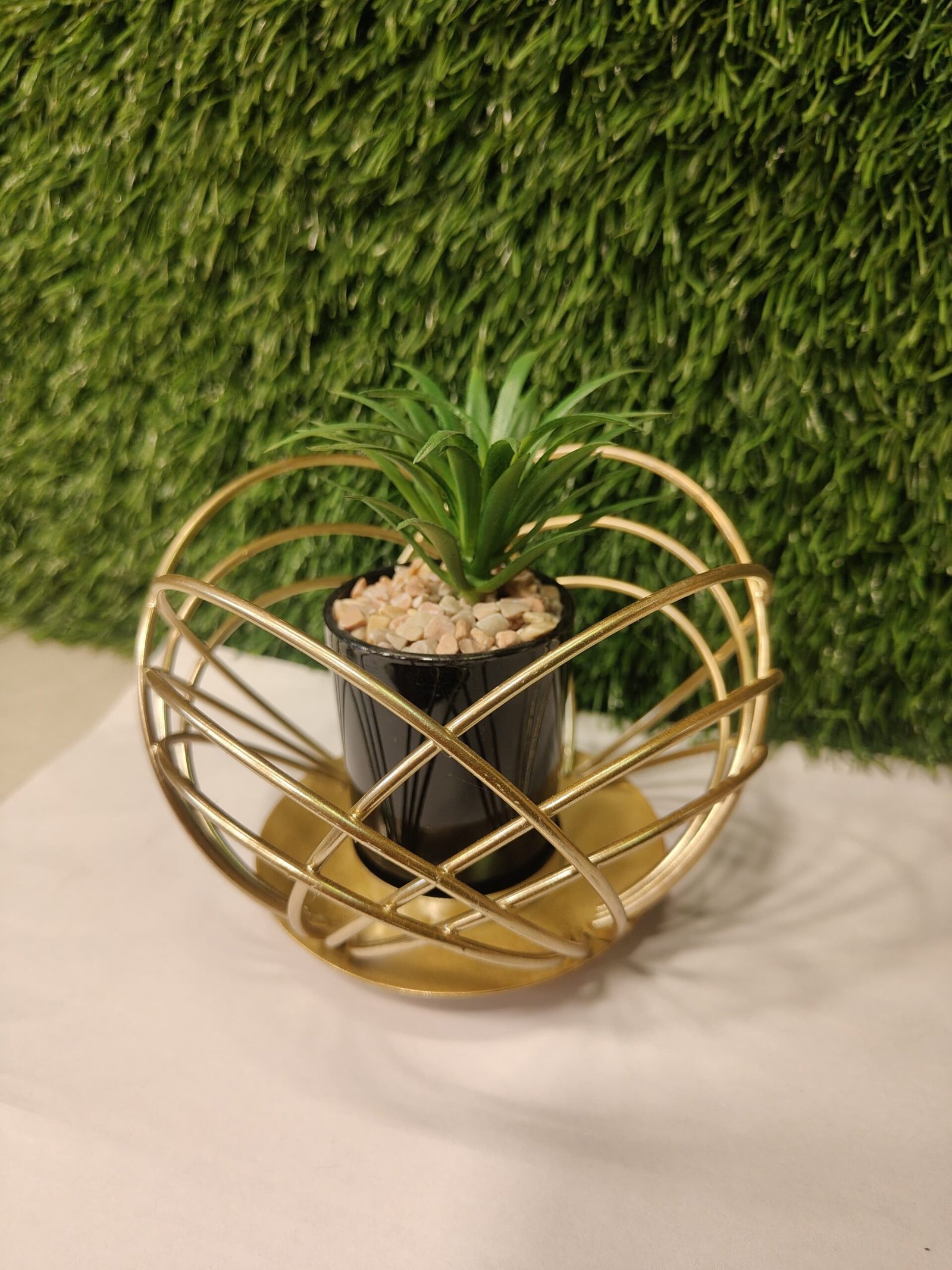 Golden Metal Decorative Pot