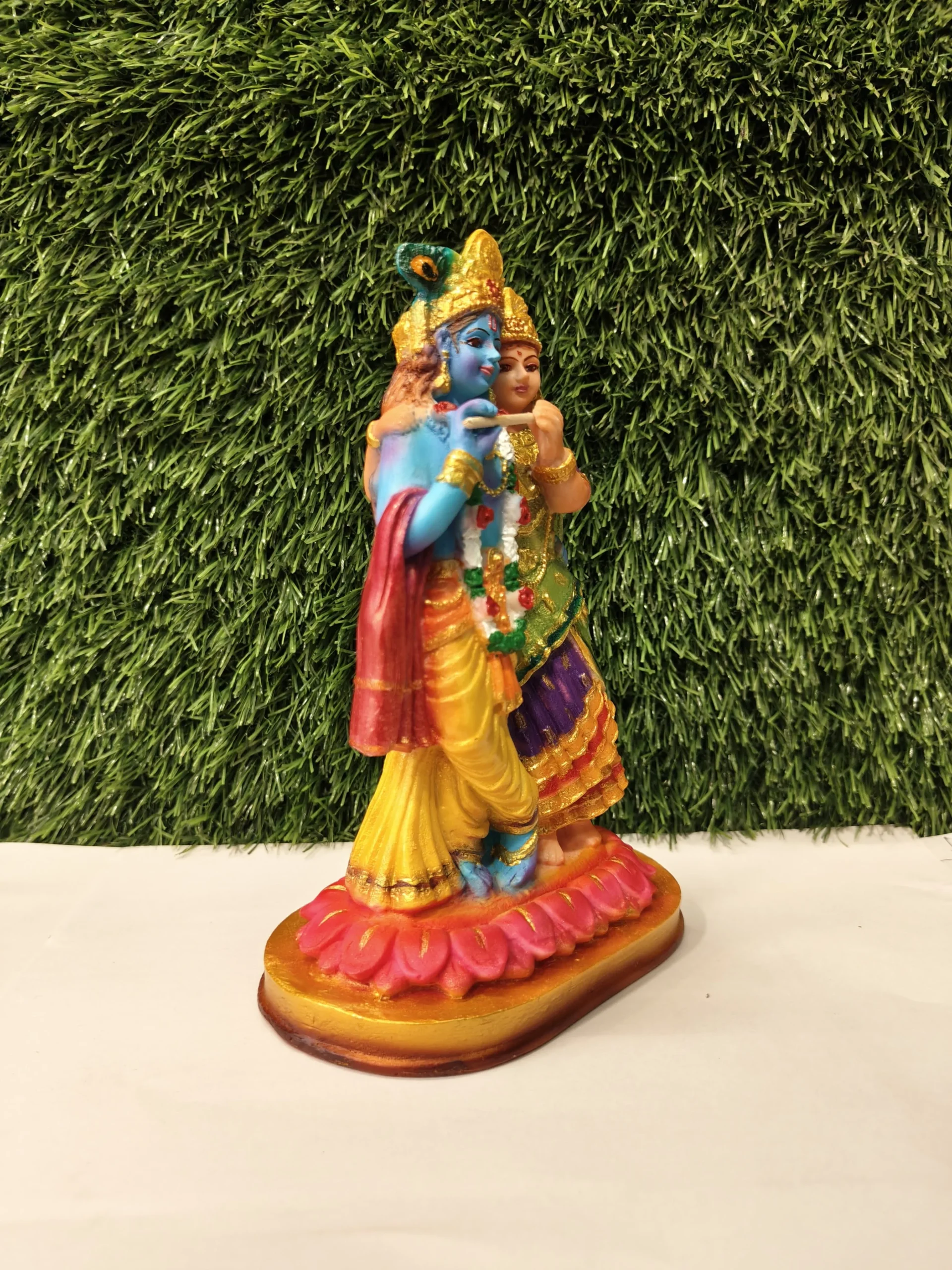 Divine Radha Krishna Idol – 8 Inch - Image 1