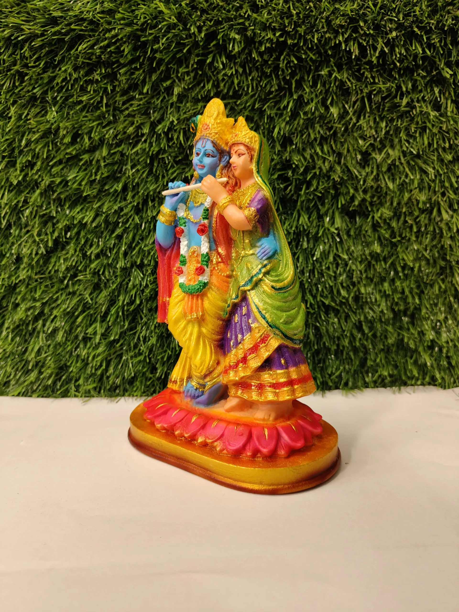 Divine Radha Krishna Idol – 8 Inch - Image 2