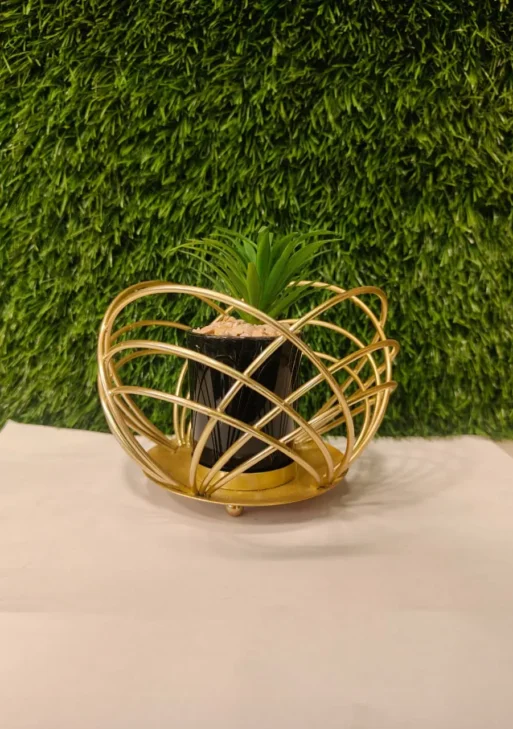Golden Metal Decorative Pot