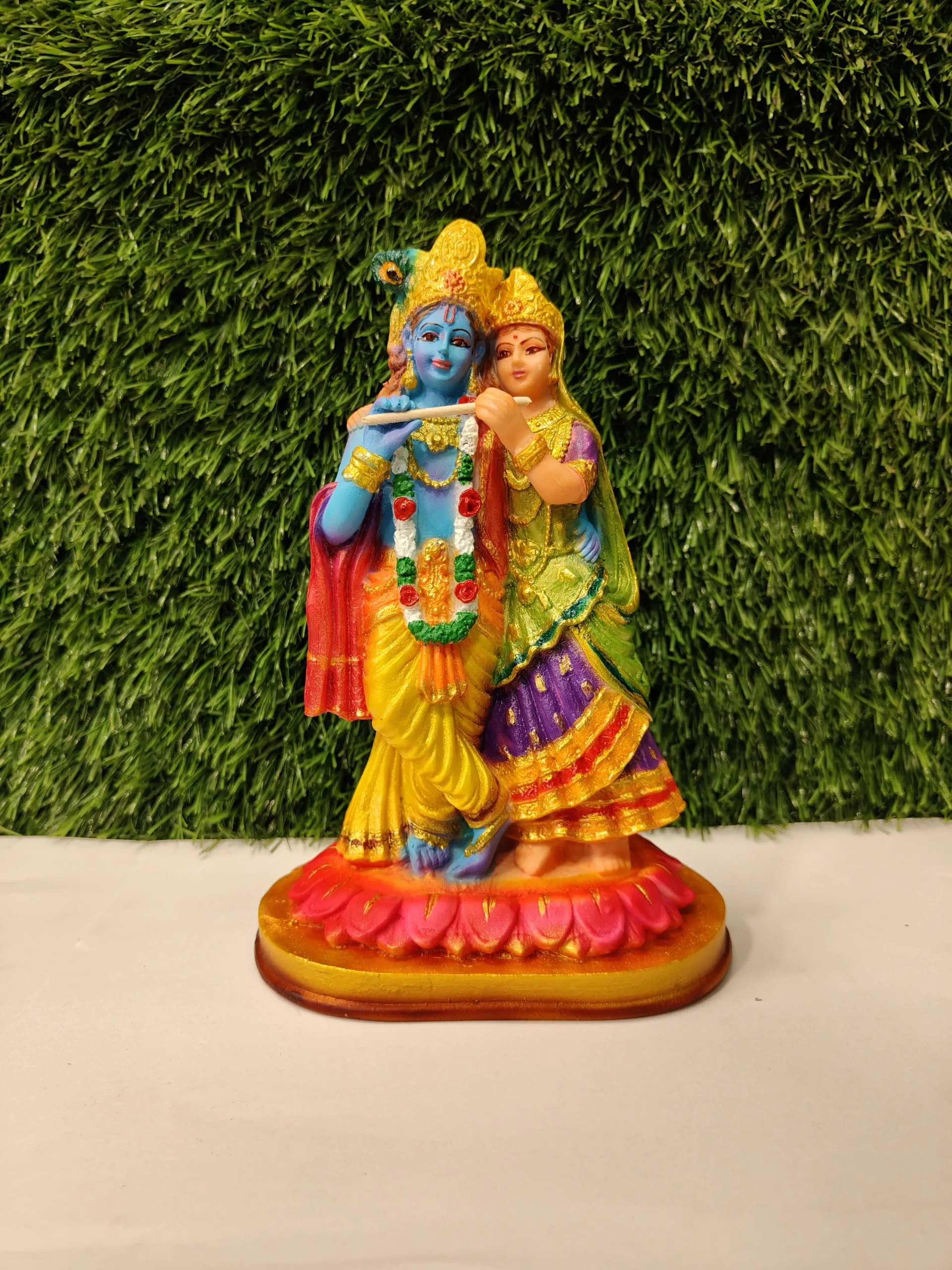 Divine Radha Krishna Idol – 8 Inch - Image 5